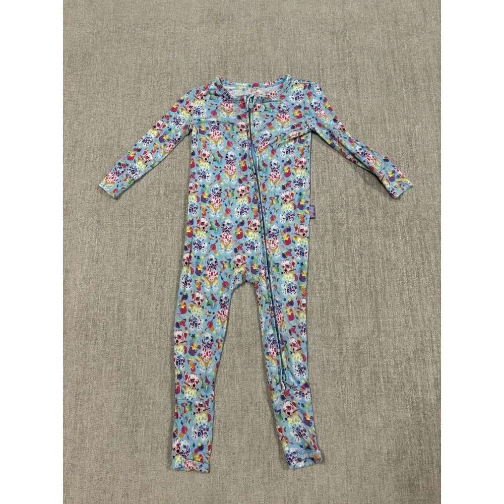 Posh Peanut X Lisa Frank Spotty Dotty Bamboo Zippy Pajama Size 12-18 Months